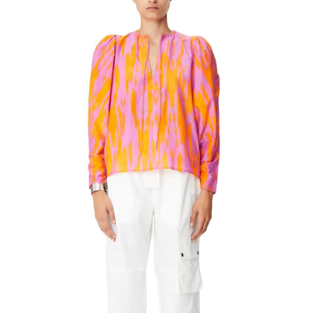 NEW MARIA CHER tartagal cora blouse in orange pink mix 2
